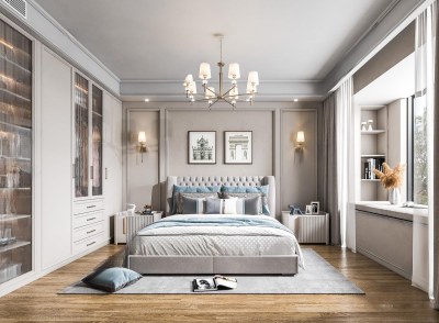 简欧家居卧室3D模型下载